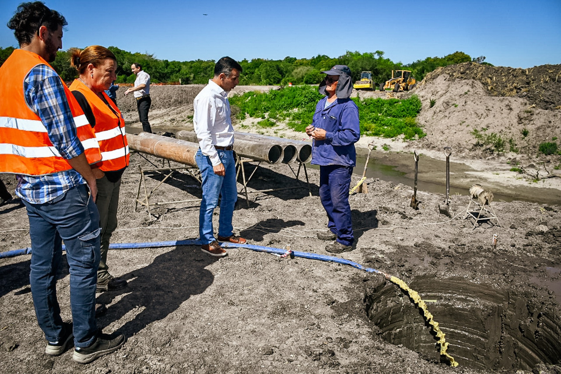 Comenzó la construcción de los pilotes del nuevo puente El Cinto