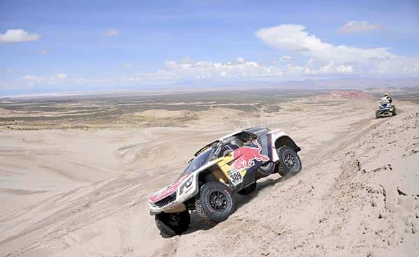    Loeb ganó su segunda etapa del Dakar 2017,  recortada por mal tiempo al llegar a Oruro