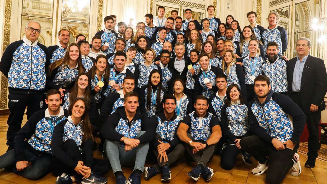 Macri recibió a los atletas Panamericanos