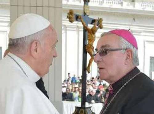 Monseñor Faifer habló con los periodistas sobre su encuentro con el Papa Francisco