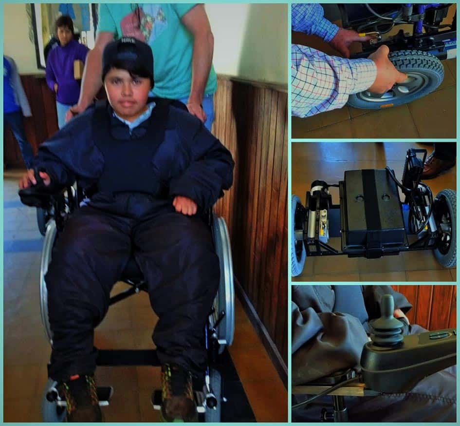 El trabajo de dos instituciones permite que un joven cuente con  una silla de ruedas motorizada