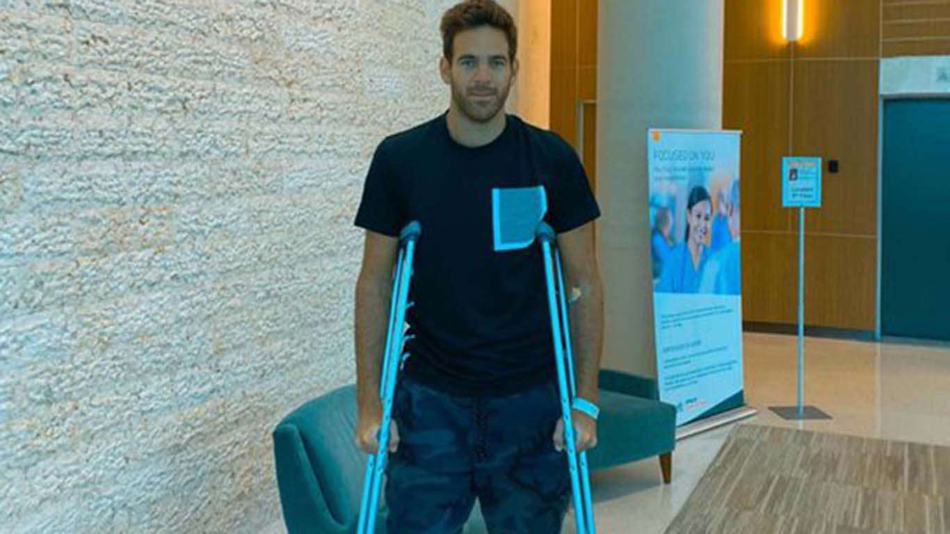 Del Potro recibió el alta tras su segunda operación en la rodilla derecha