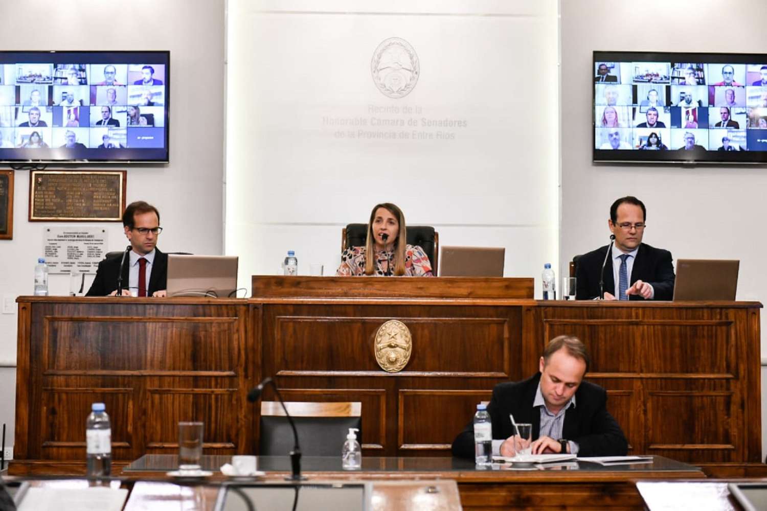 Por primera vez en su historia, el Senado  provincial sesionó por videoconferencia