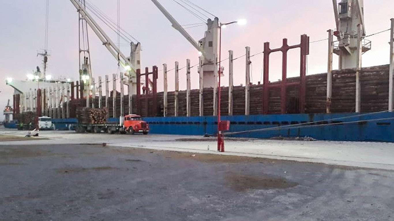Se completó otra exportación de madera desde el puerto de Ibicuy