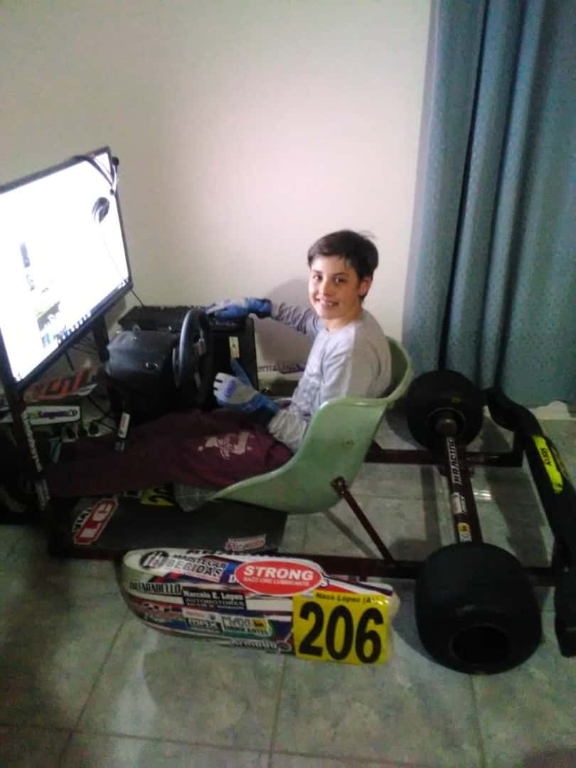 Karting: Por recargo, López finalizó sexto en una nueva carrera virtual