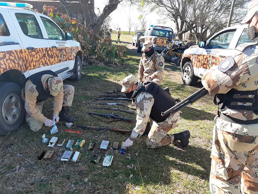 Secuestran once armas de fuego  en operativos en la zona rural