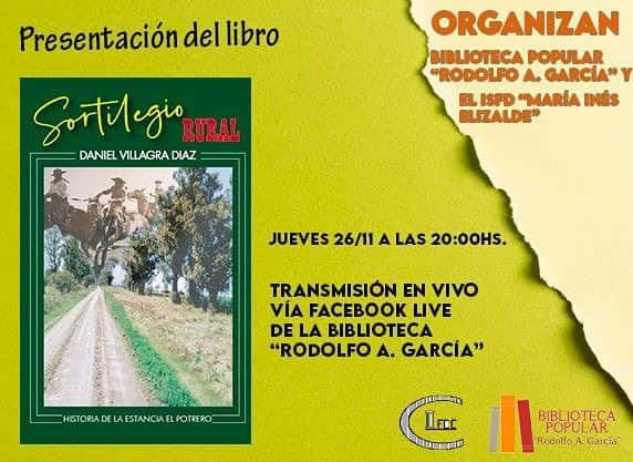 Hoy se presenta el libro  de Daniel Villagra en la  Bilblioteca Rodolfo García 