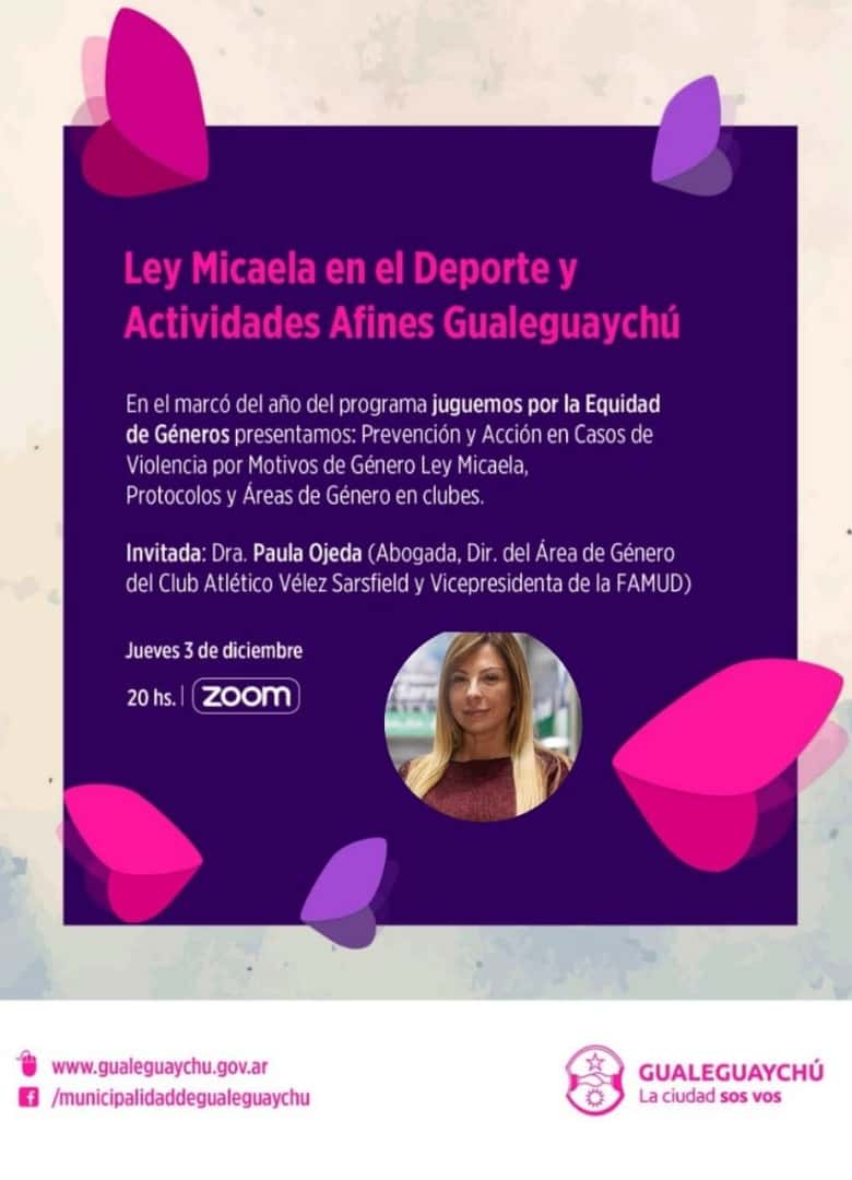 Ley Micaela en el Deporte: actividades en Gualeguaychú