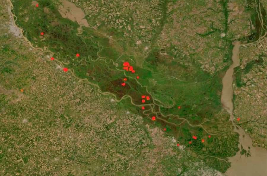 Los incendios en el  Delta siguen afectando  a Victoria, Gualeguay   e Islas del Ibicuy
