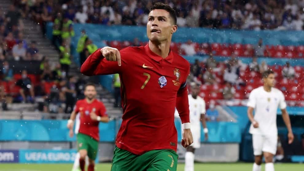  Cristiano marcó un nuevo récord en el empate de Portugal con Francia 