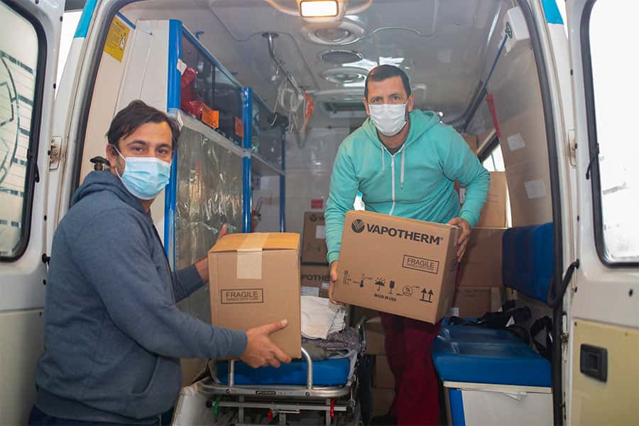 Salud: entregan equipamiento  para tratar pacientes Covid-19