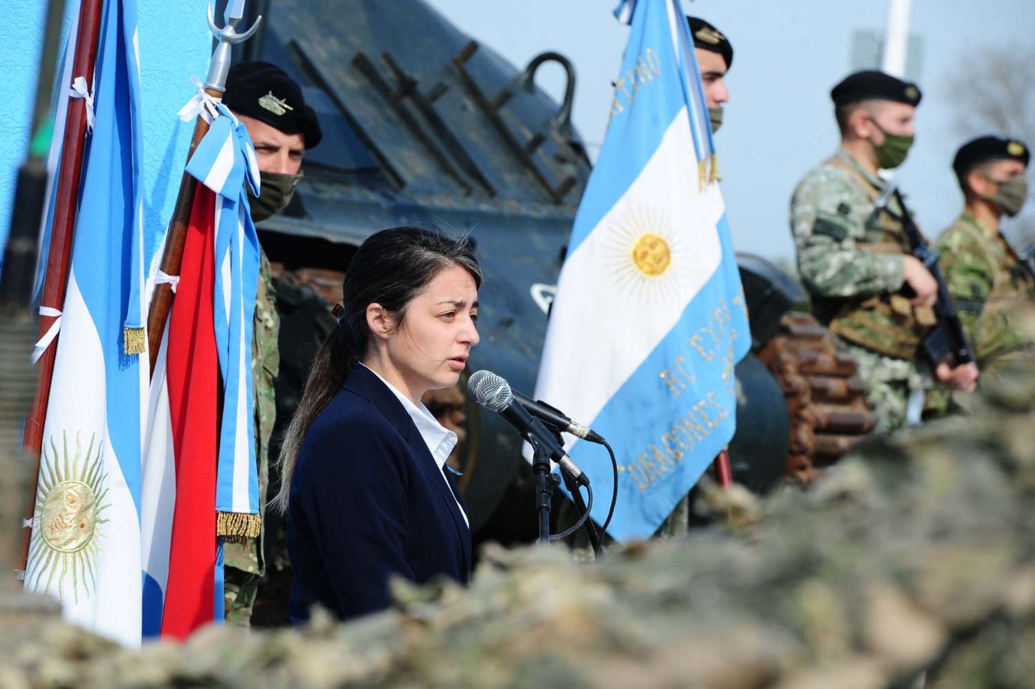 Pueblo Belgrano honró a San Martín con un homenaje al Ejército Argentino