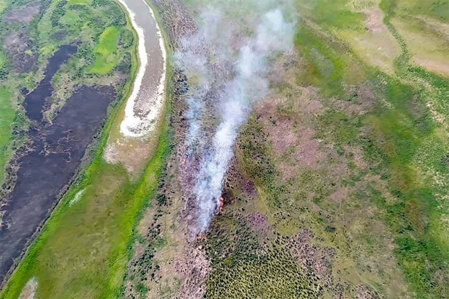 Monitorean la situación de incendios detectados en las islas del Delta