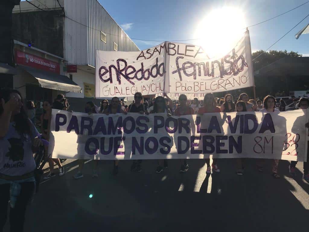8M: Multitudinaria marcha  en Gualeguaychú