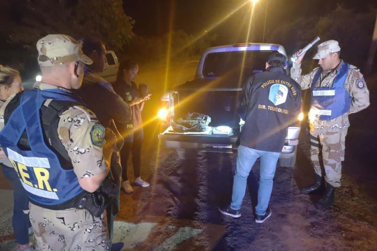 Secuestro de droga en el  camino a Costa Uruguay Sur