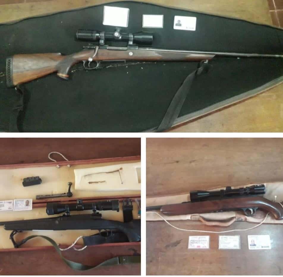 Policías rurales secuestraron armas a cazadores furtivos