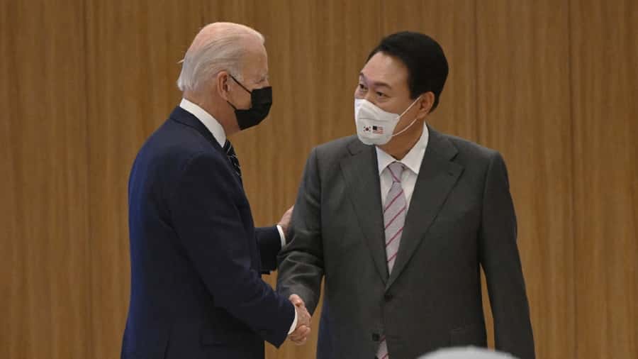 Biden llegó a Corea del Sur con una probable  prueba nuclear norcoreana