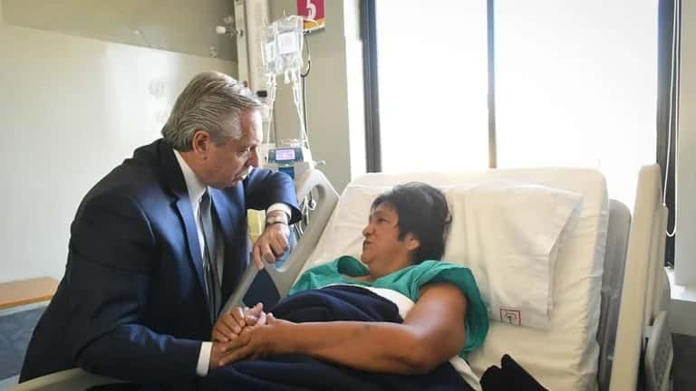 Alberto Fernández visitó a Milagro Sala, internada en Jujuy