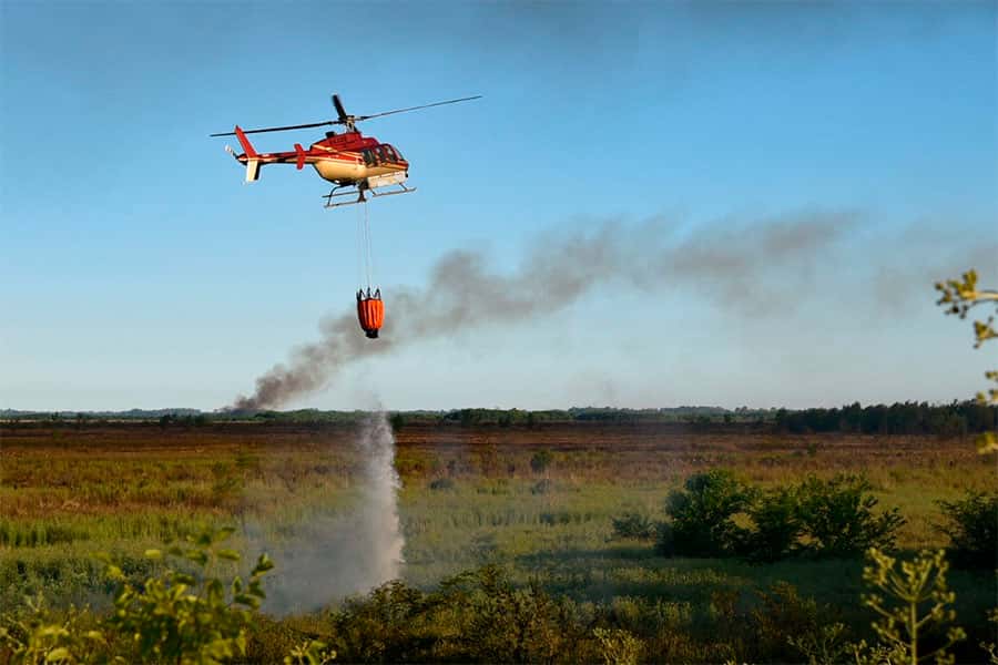 Ambiente de la Nación asiste a la Provincia para la extinción de los incendios en el Delta