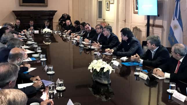 Macri encabeza una reunión de Gabinete en la Casa Rosada
