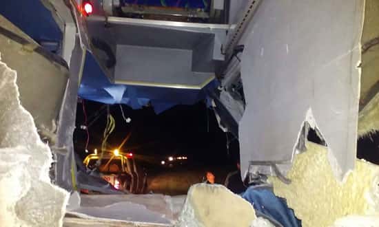  Autovía Artigas: doble accidente entre un camión, un colectivo y un automóvil