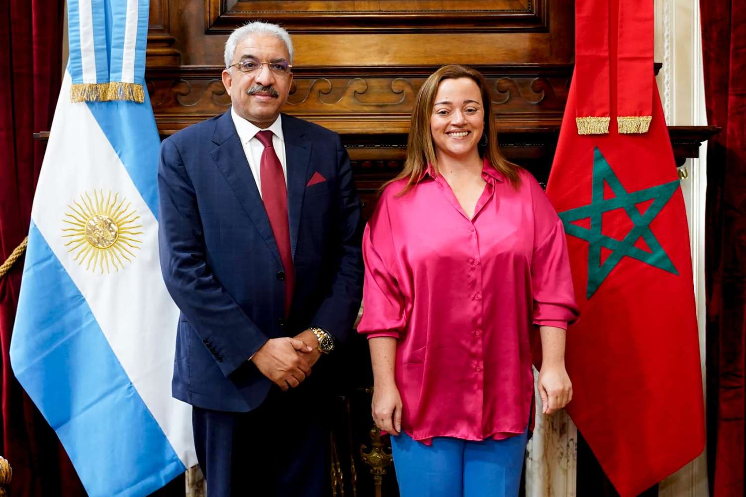 Cecilia Moreau recibió en Diputados al vicepresidente de la Cámara de respresentantes del Reino de Marruecos