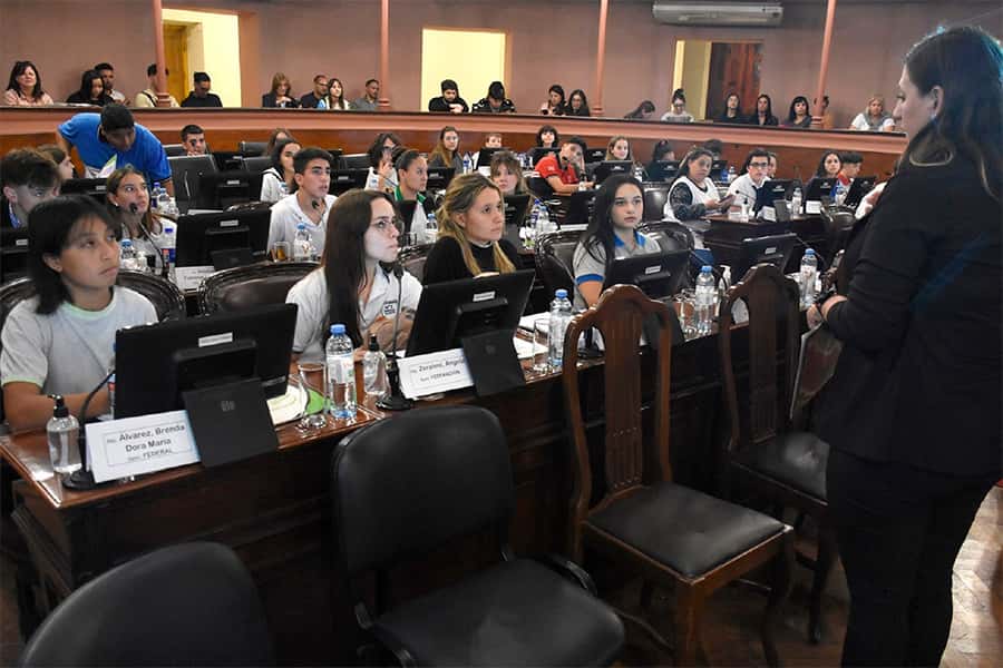 Estudiantes de los 17 Departamentos compartieron una jornada de debate por el décimos aniversario de la ley que creó los Centros de Estudiantes en la provincia.