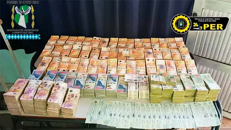 Entre Ríos: Incautan más de $80 millones entre el efectivo y los cheques secuestrados